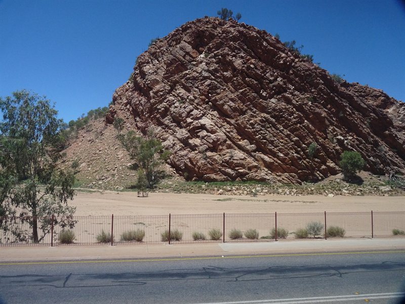 Passing through Heavitree Gap on the Ghan