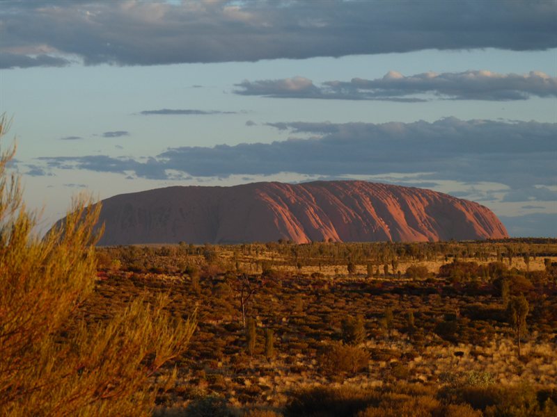 Uluru approaching sunset