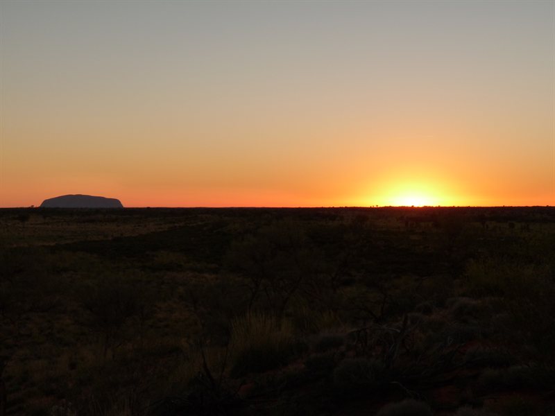 Sunrise and Uluru