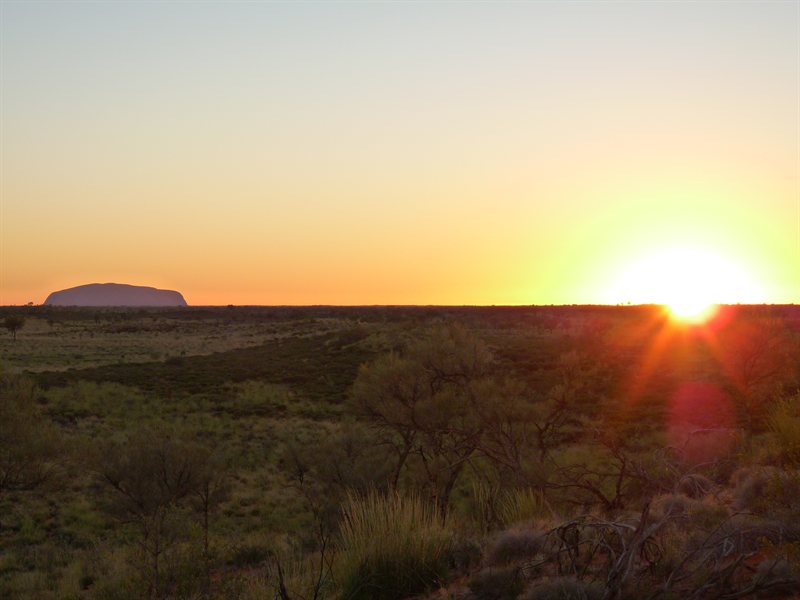 Sunrise and Uluru
