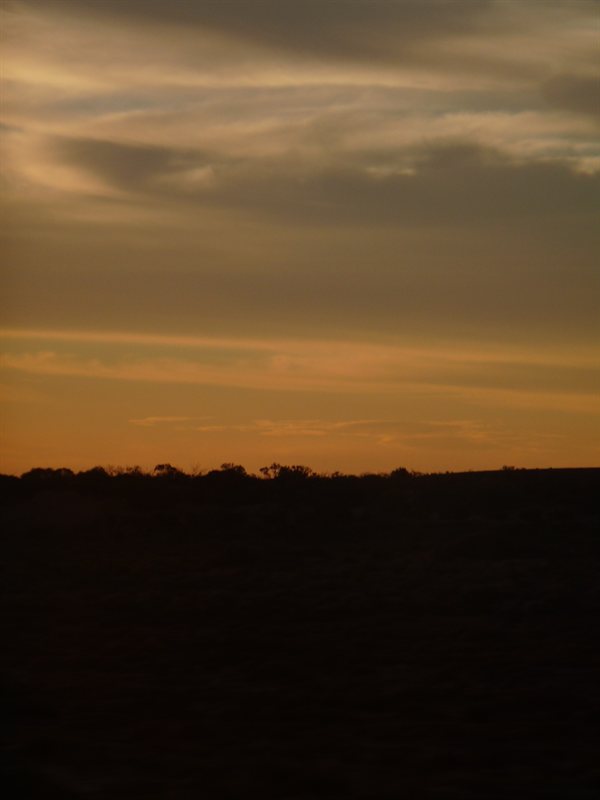 Sunset on the Ghan