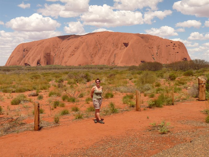 Claire at Uluru
