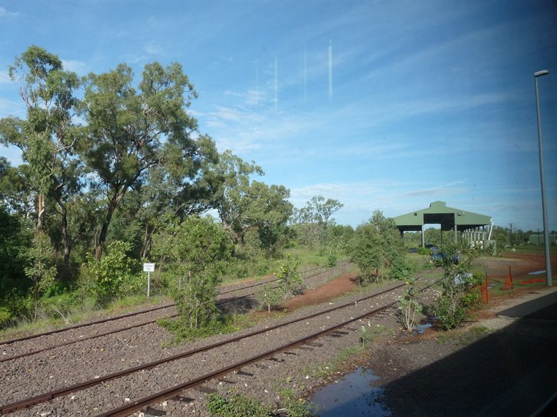 Arriving into Katherine on the Ghan