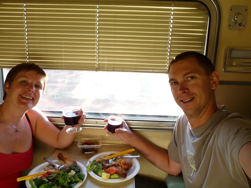 Dinner time on the Ghan!