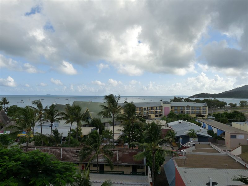 View from our balcony over Airlie Beach