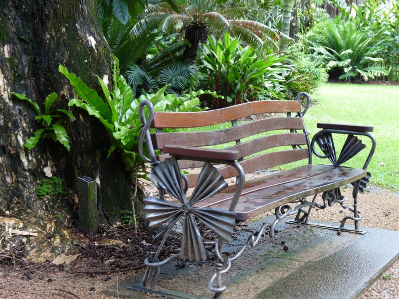 Fancy bench at the Botanic Gardens in Cairns