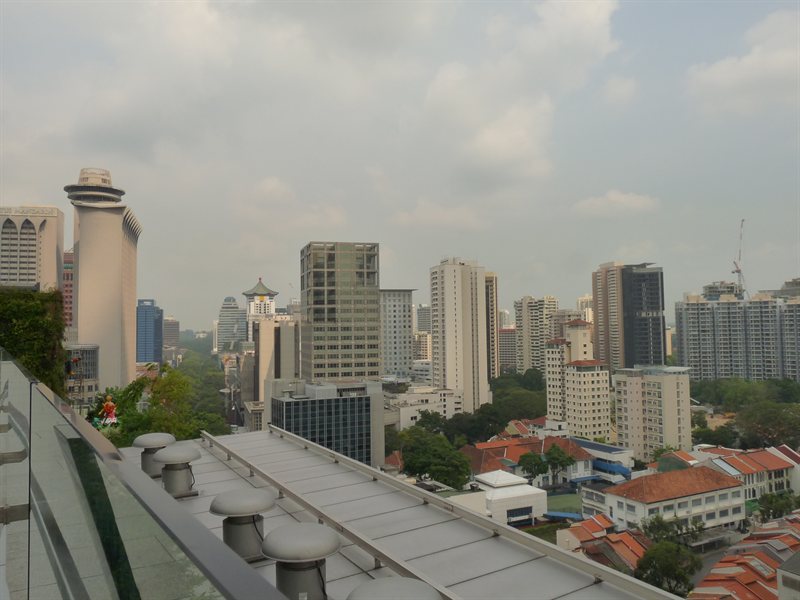 View over Singapore from the roof garden