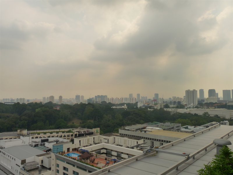 View over Singapore from the roof garden