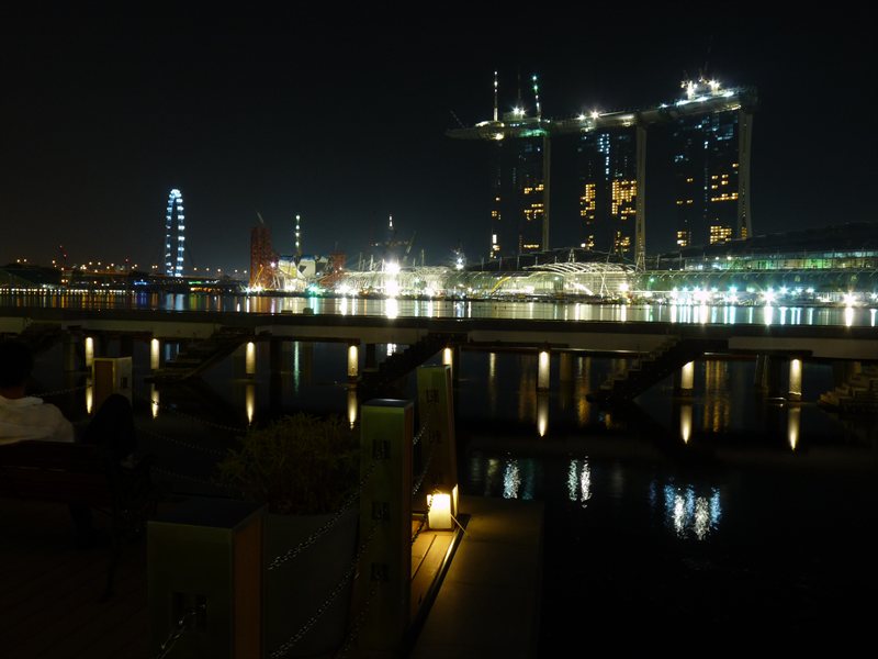Singapore skyline at night
