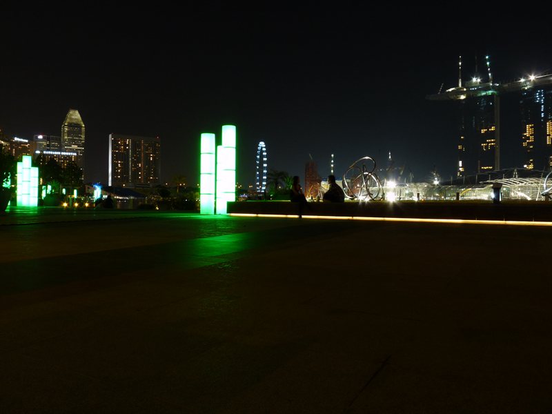 Singapore skyline at night
