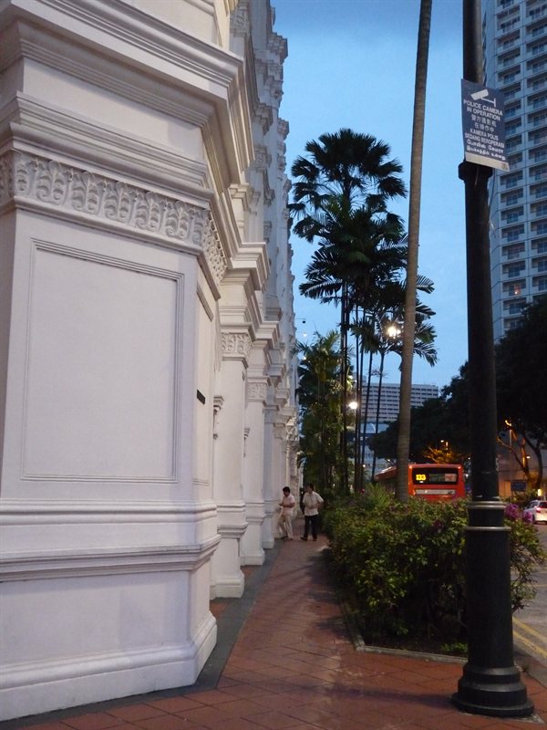 Outside Raffles Hotel