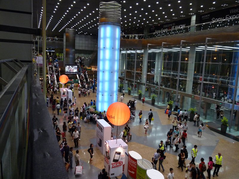 Crowds at the IT Show in Singapore