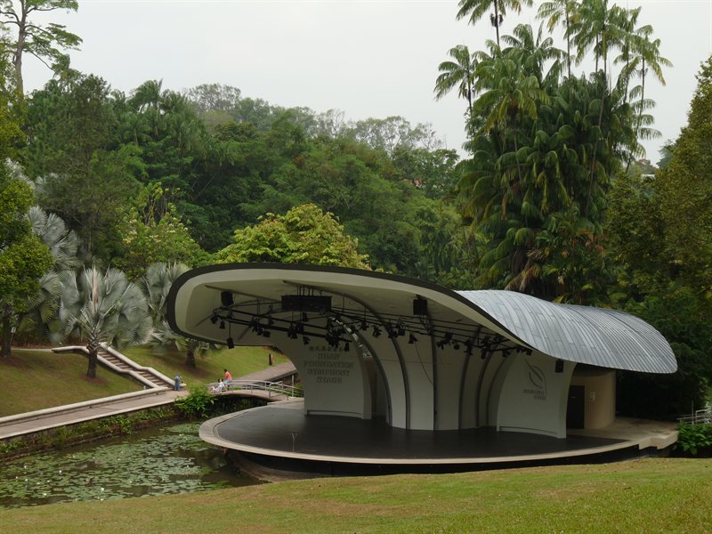 The Shaw Philharmonic Pavilion at the botanic gardens