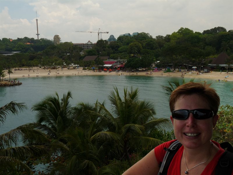 Claire at Siloso Beach