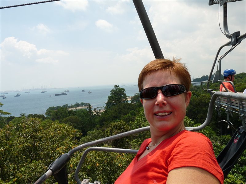 Claire on the Skyride