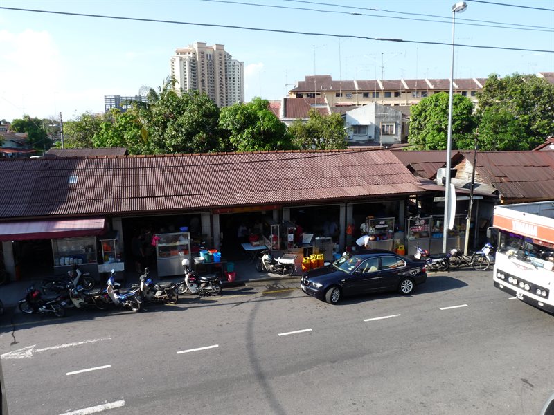Daytime view from our window of the eatery opposite