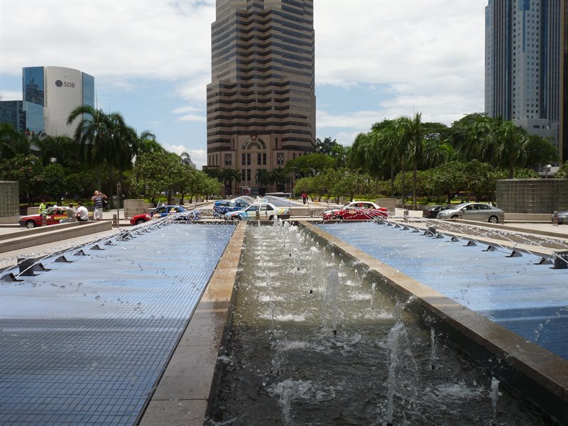 Fountains in the Petronas Towers forecourt
