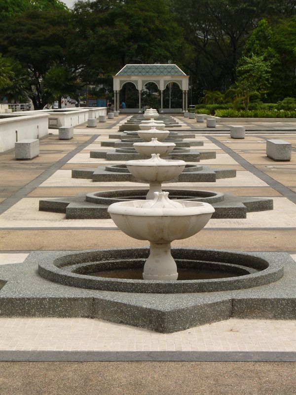 Outside the National Mosque