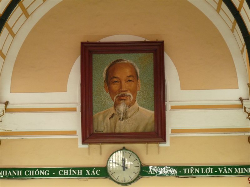 Uncle Ho in the main Post Office
