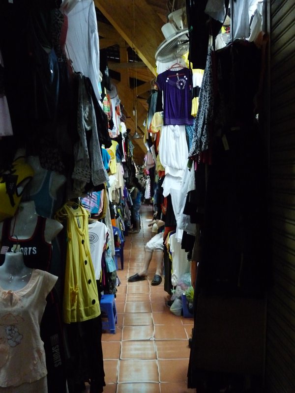 Narrow aisles at the local market