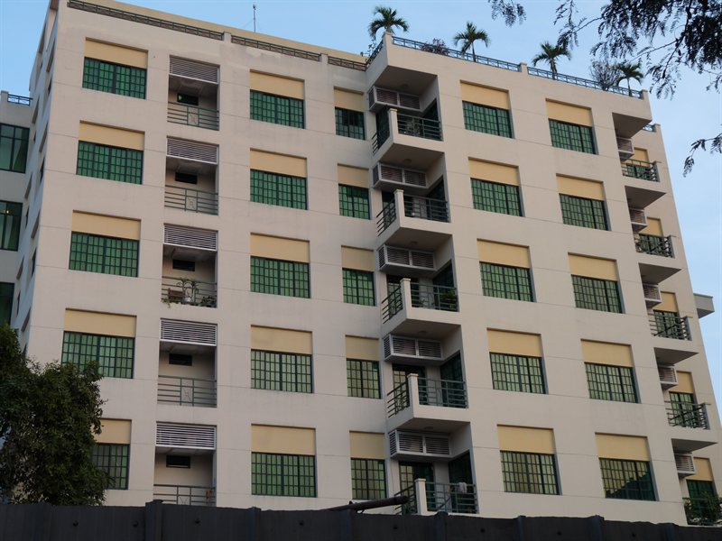 The apartment block in Saigon