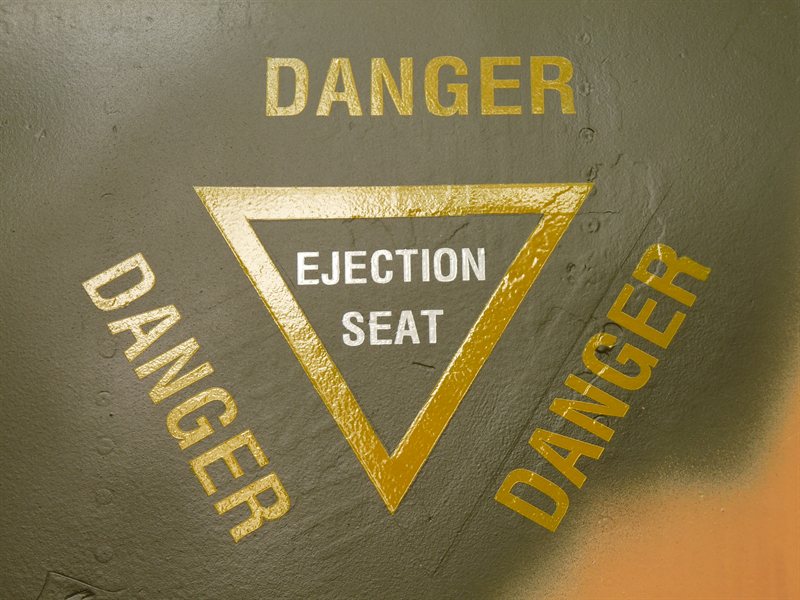 Sign from the jet fighter outside the Reunification Palace in HCMC