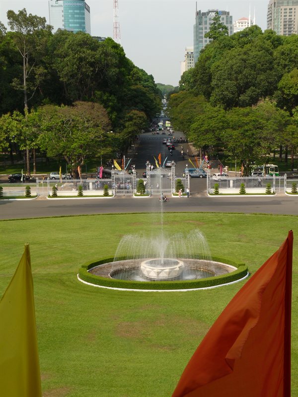 View from the Reunification Palace in HCMC