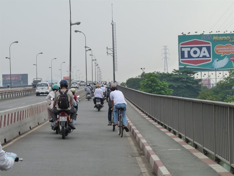 Ed in front on the road