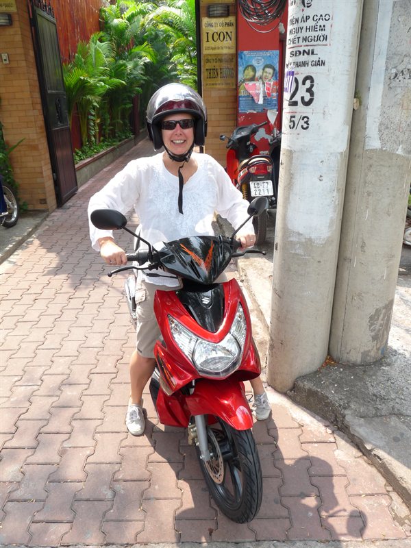 Claire warming up ready to leave