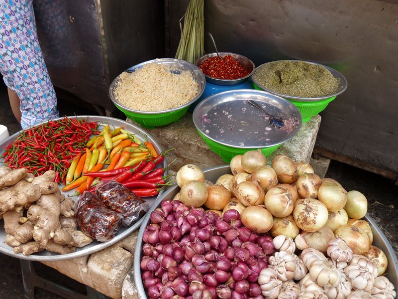 Vegetable stall at the local market