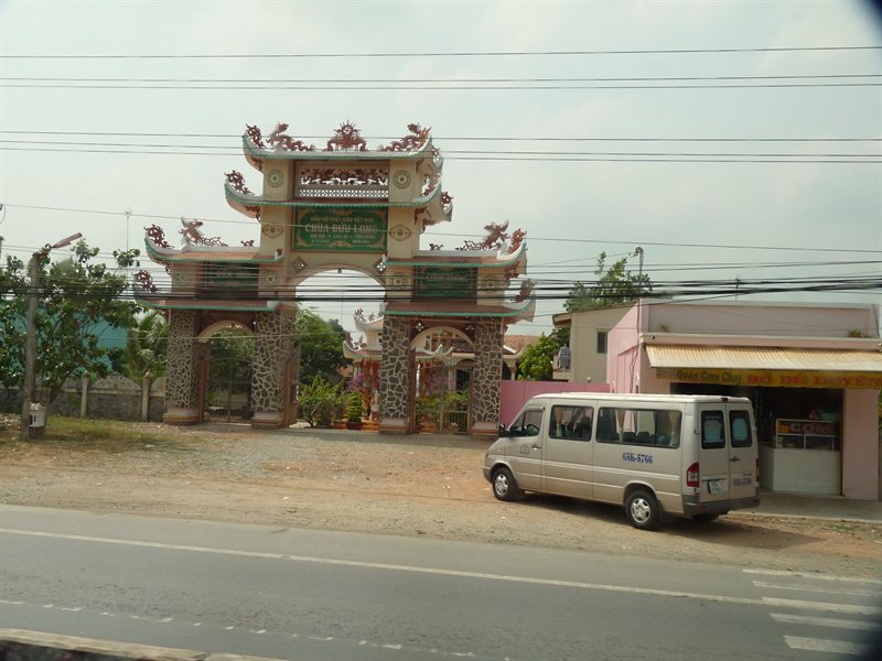 View from the bus on the way to the Mekong Delta
