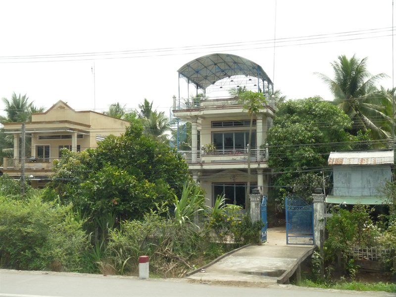 View from the bus on the way to the Mekong Delta
