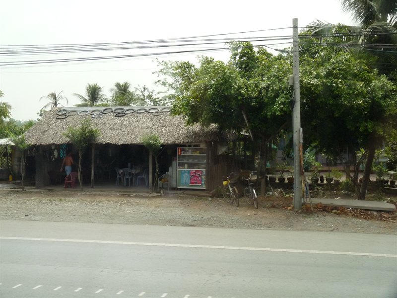 View from the bus on the way to the Mekong Delta