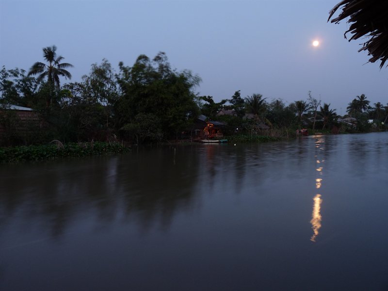 Full moon over the Mekong Delta