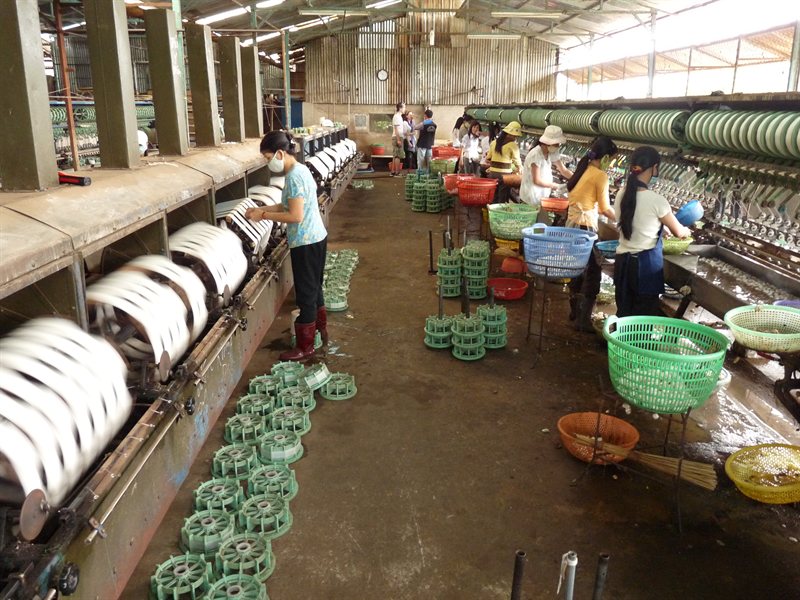 Silk factory