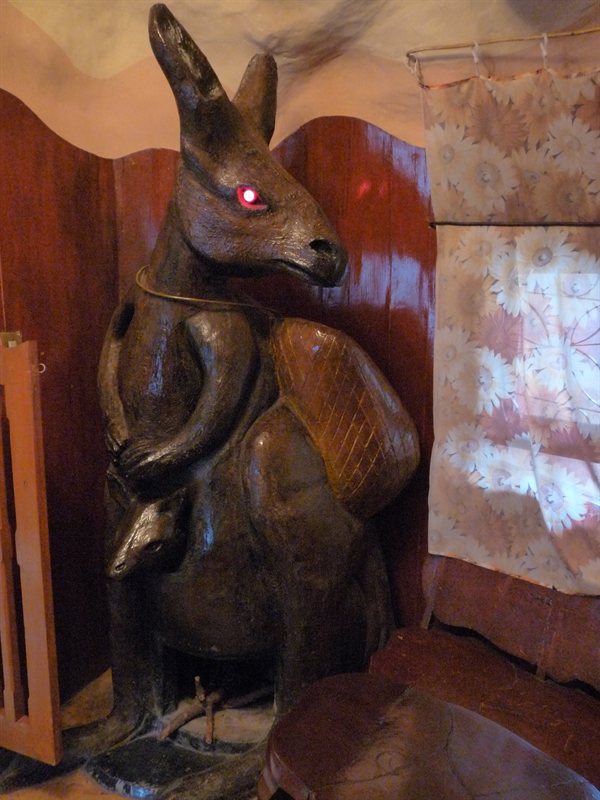The 'evil' Kangaroo in the Kangaroo room at Crazy House, Dalat