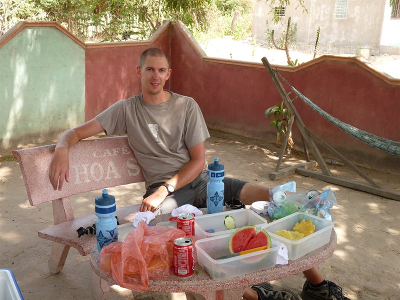 A well deserved rest and lunch