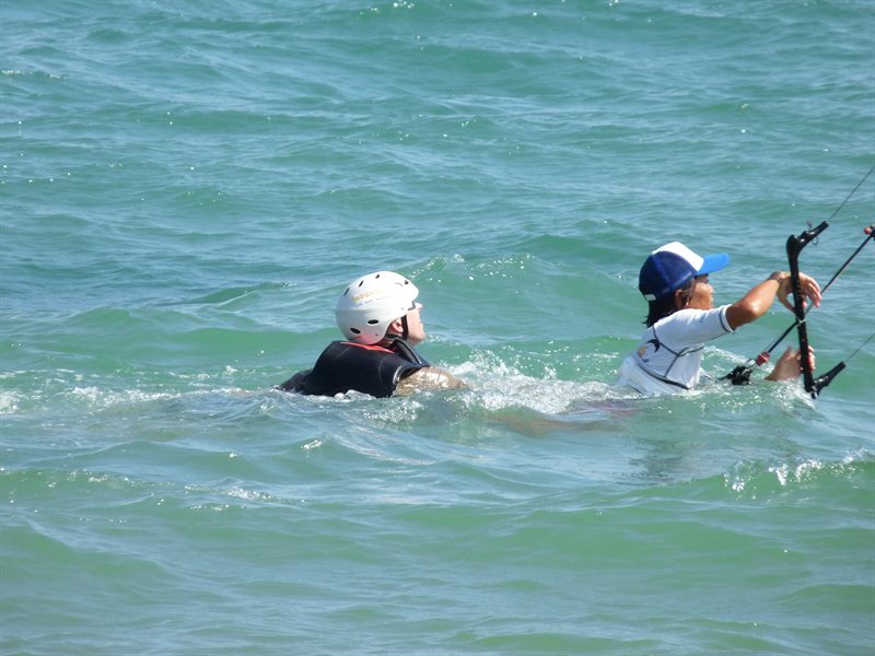 Ed learning to kitesurf on Mui Ne Beach