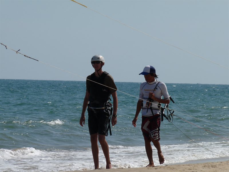 Ed and his kitesurf instructor