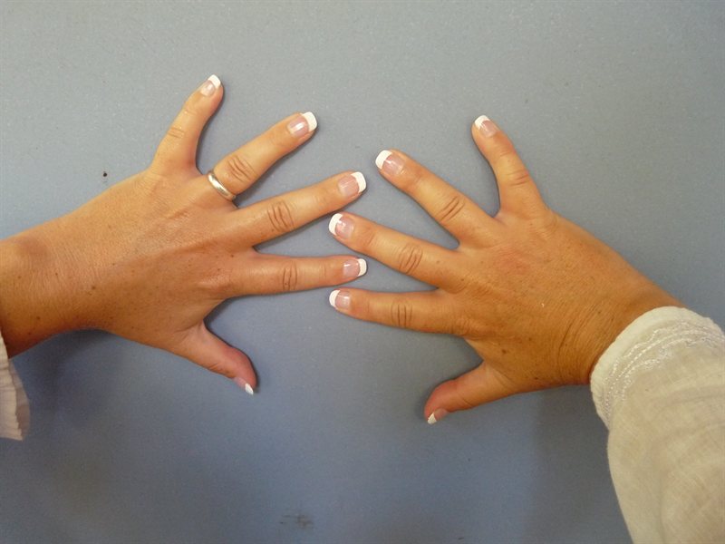 Claire's lovely French manicure