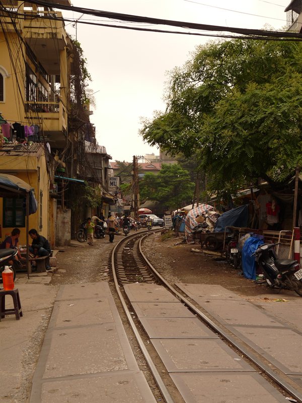 Railway line in Hanoi