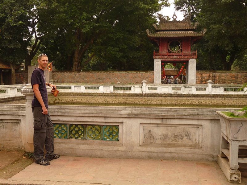 Ed by one of the ponds at the Temple of Literature
