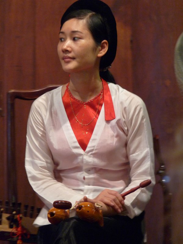 Traditional musicians at the Temple of Literature