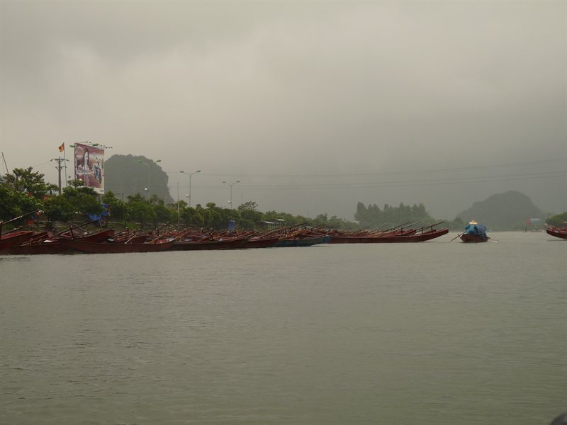 Going up river towards the Perfume Pagoda