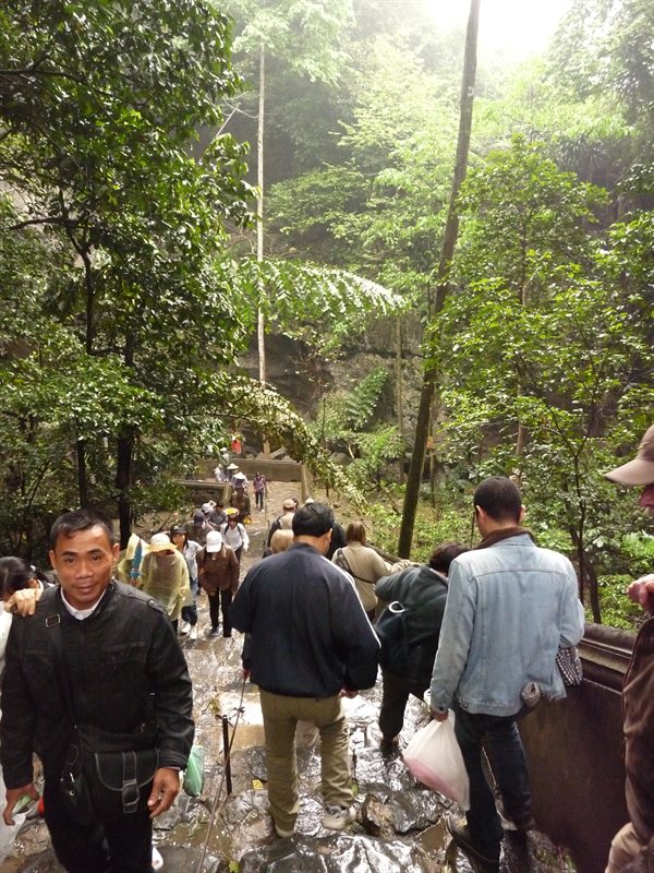 Steps down to Chua Trong Temple