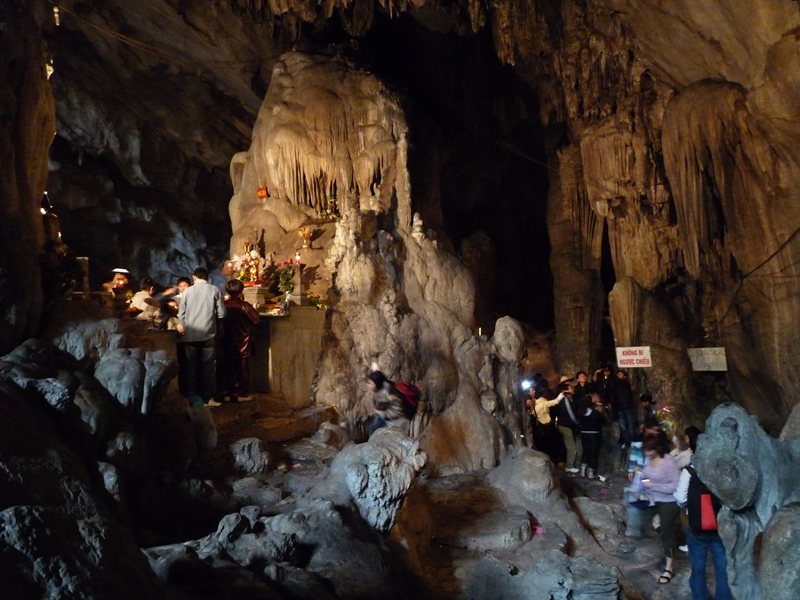 Stalagmites in the Chua Trong Temple