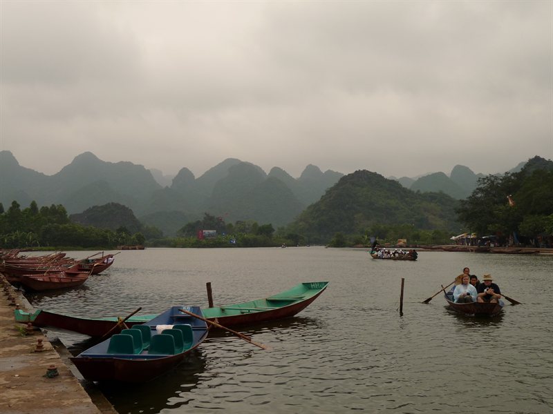 Looking down the river towards the Perfume Pagoda