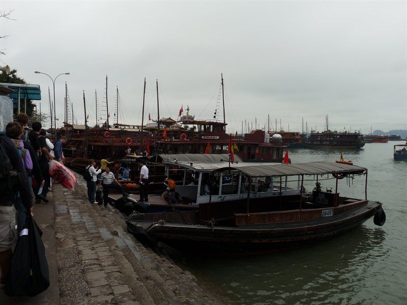 Getting ready to transfer to the main boat