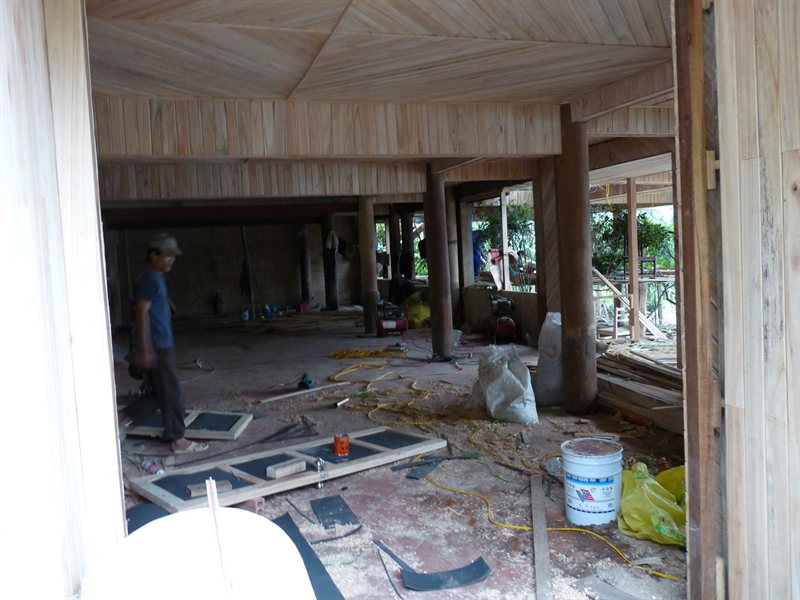 Construction work at Monkey Island Resort