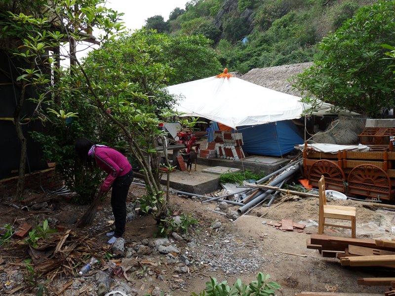Construction work at Monkey Island Resort